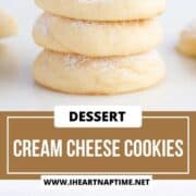 Stack of cream cheese cookies.