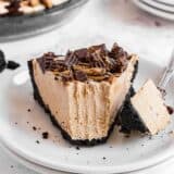 Slice of oreo peanut butter pie.