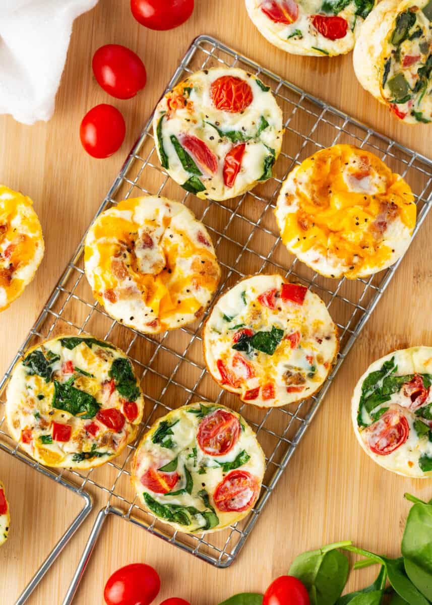 Best egg white muffins on a cooling rack.