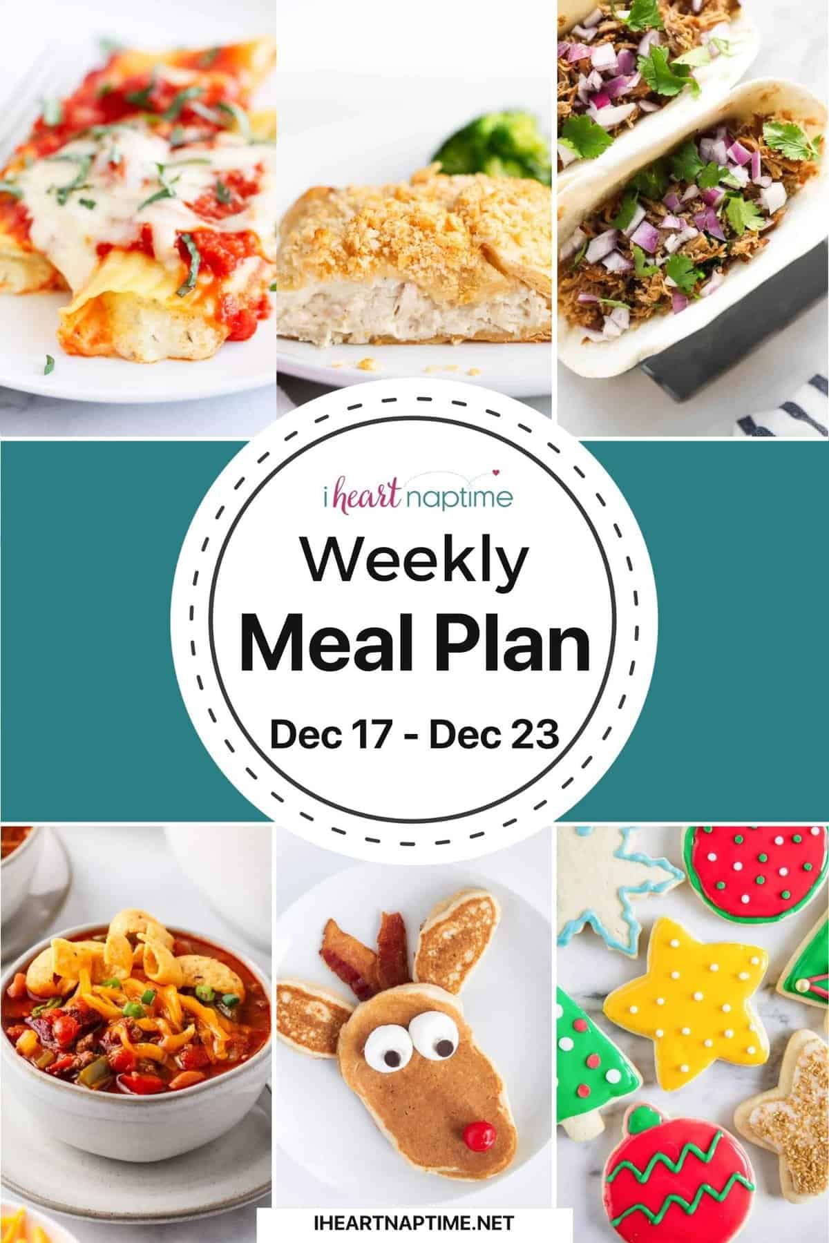 Weekly meal plan from I Heart Naptime.