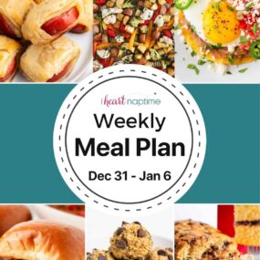 Recipe photo collage for I Heart Naptime weekly meal plan.