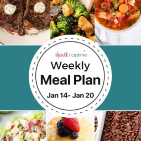 Recipe photos for a meal plan for I Heart Naptime.