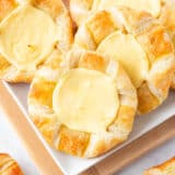 Cheese danish recipe on a plate.