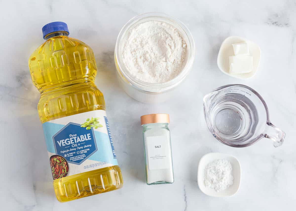 Sopapillas ingredients on the counter.