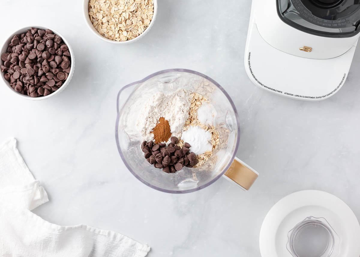 Pulsing dry ingredients.