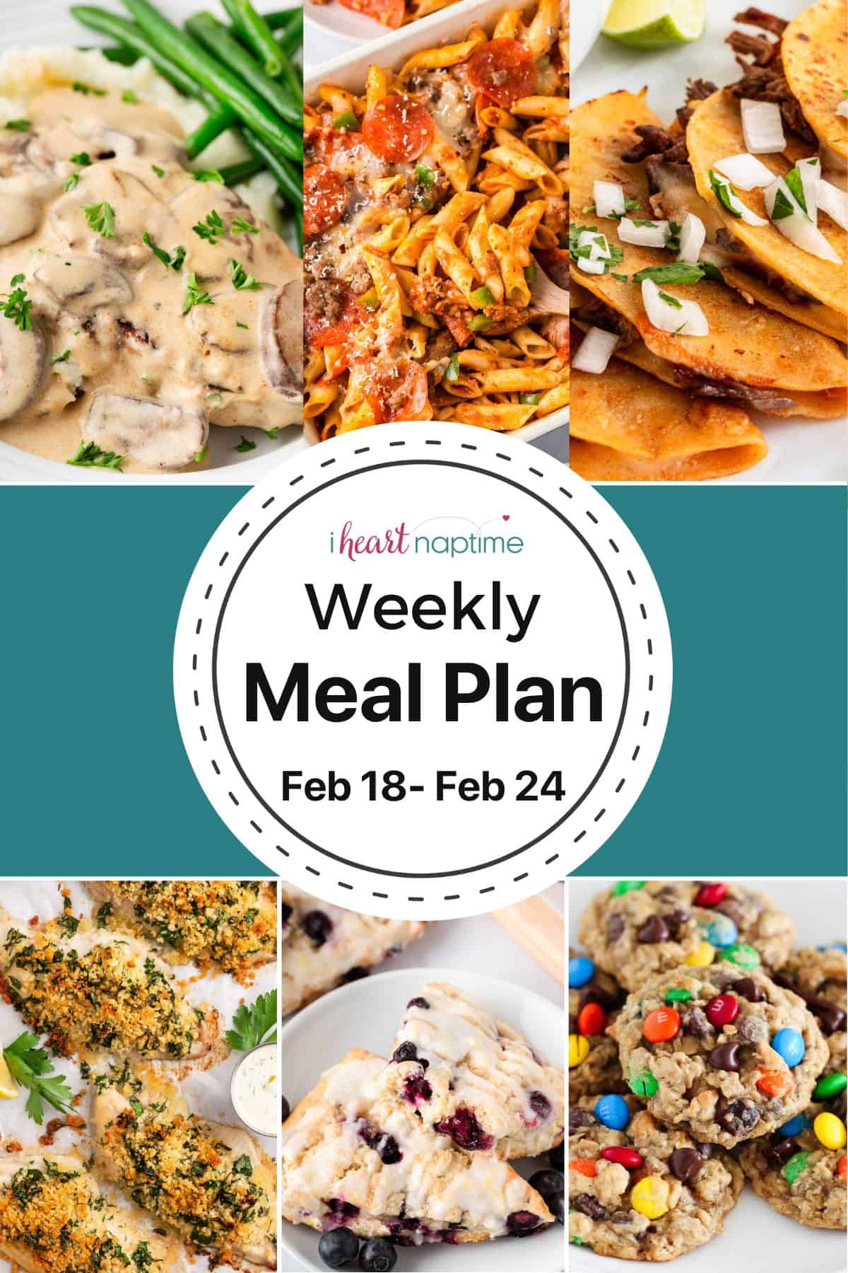 Meal plan recipes for I Heart Naptime.