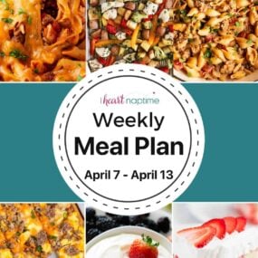 Recipe photos for a weekly meal plan for I Heart Naptime.