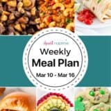 Photo recipes for a weekly meal plan for I Heart Naptime.