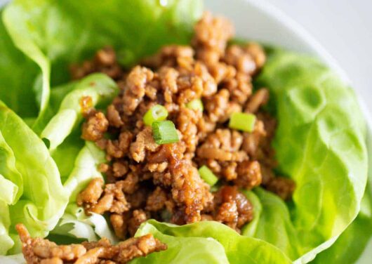Pf Changs Lettuce Wraps on a plate.