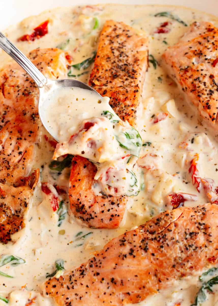 Creamy Tuscan Salmon - I Heart Naptime