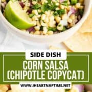 Corn salsa in a bowl.