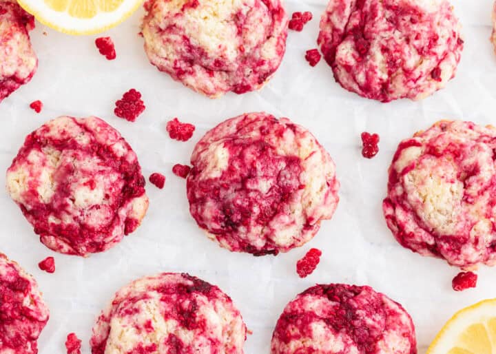 Sticky Raspberry Cookie Raspberry Cookies with Lemon Glaze - I Heart Naptime