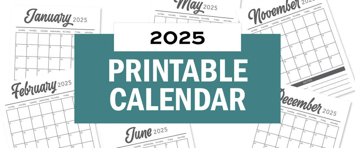 FREE 2025 Printable Calendar Template - I Heart Naptime
