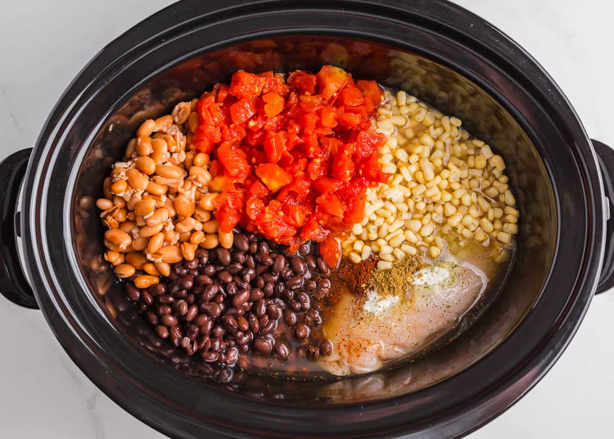 Crack chicken soup in a crockpot.