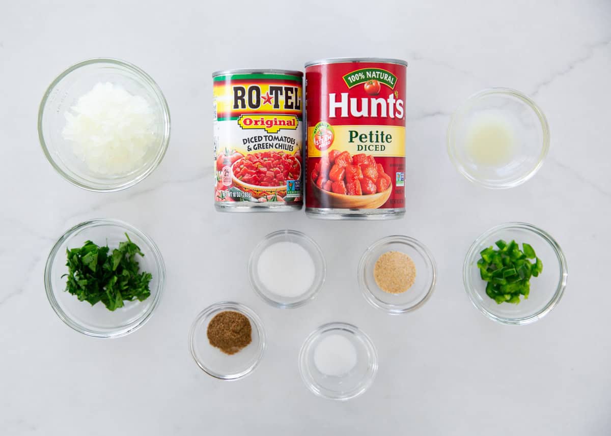 Chilis salsa ingredients.