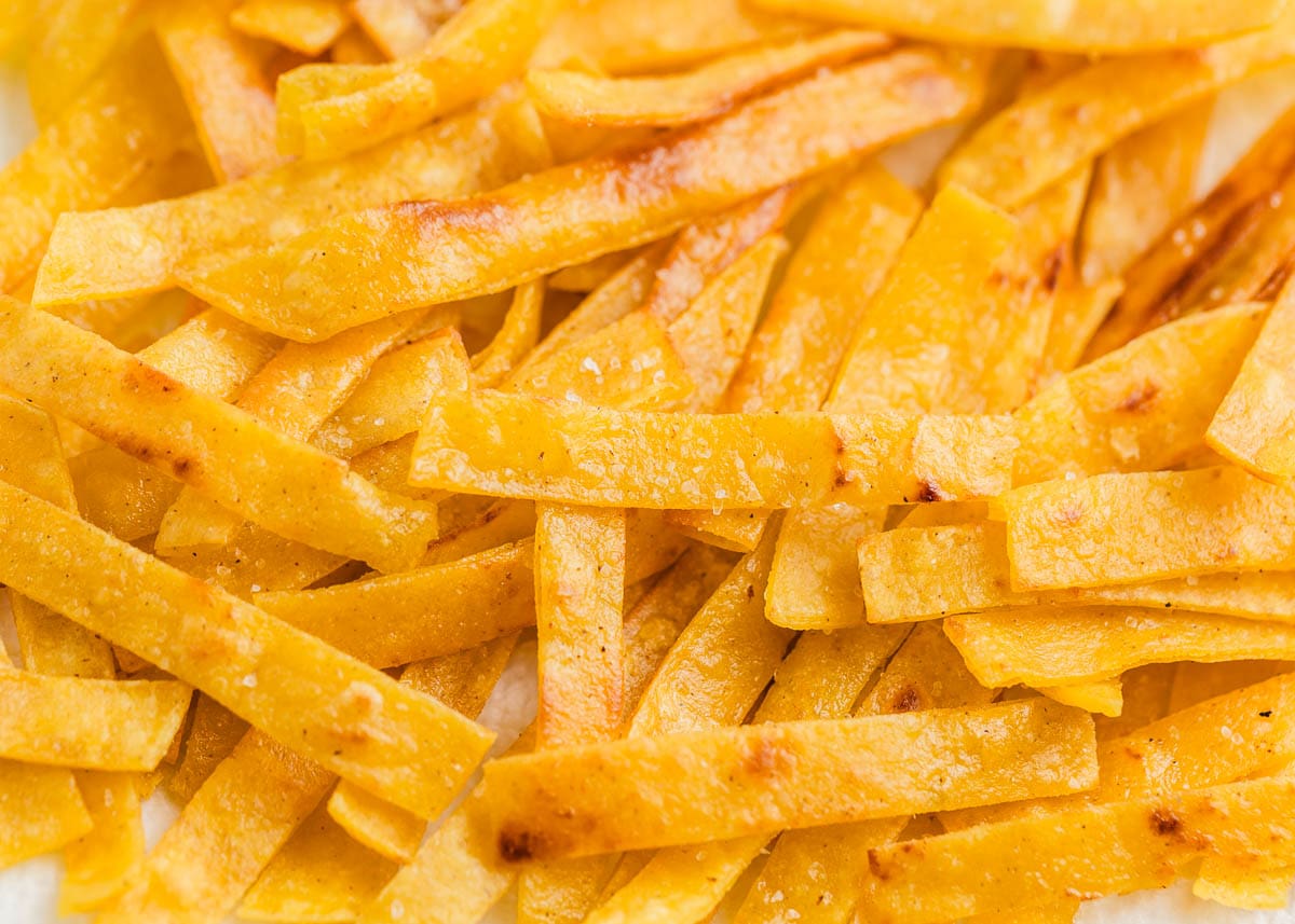 Homemade tortilla strips.