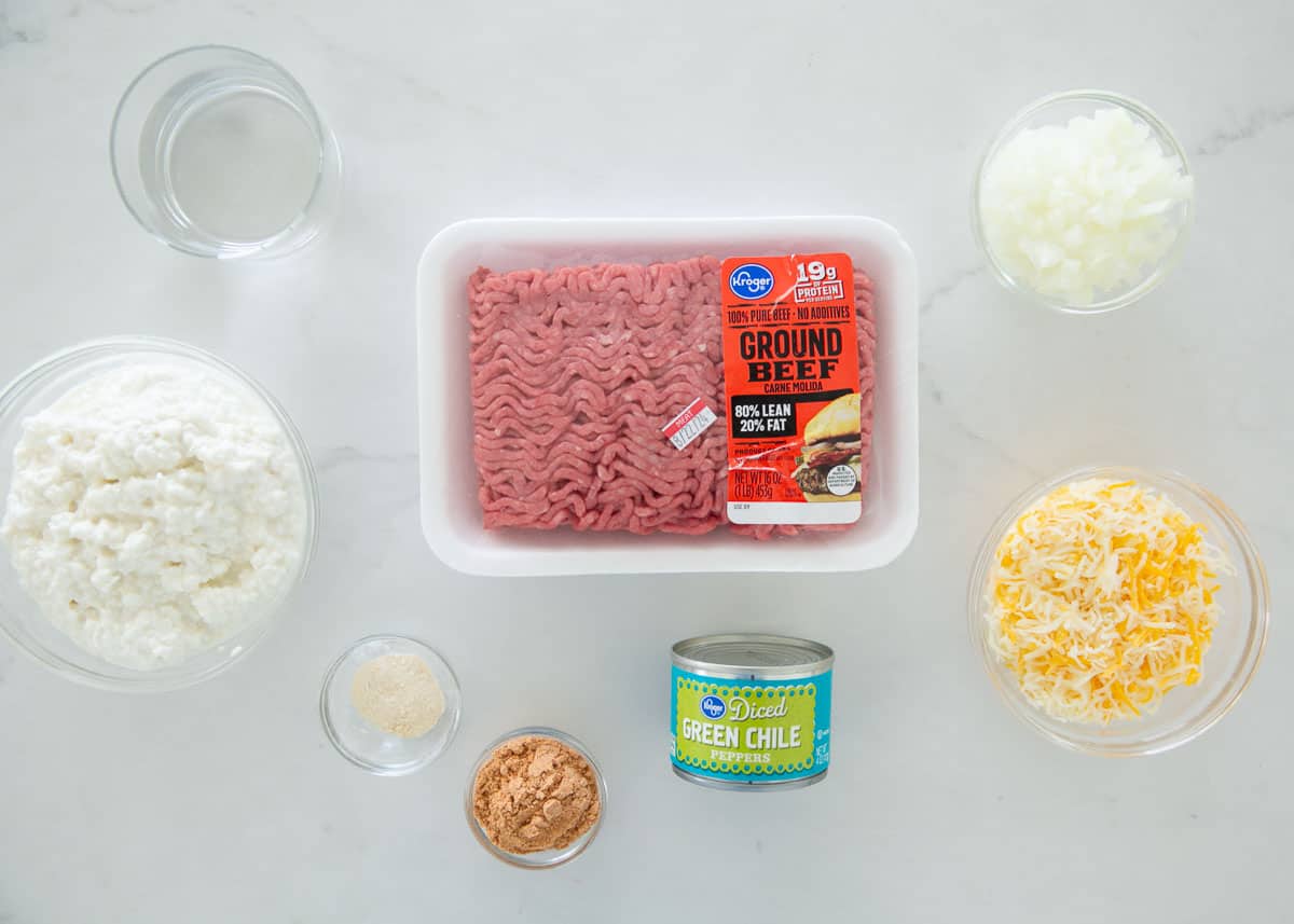 Cottage cheese queso ingredients.