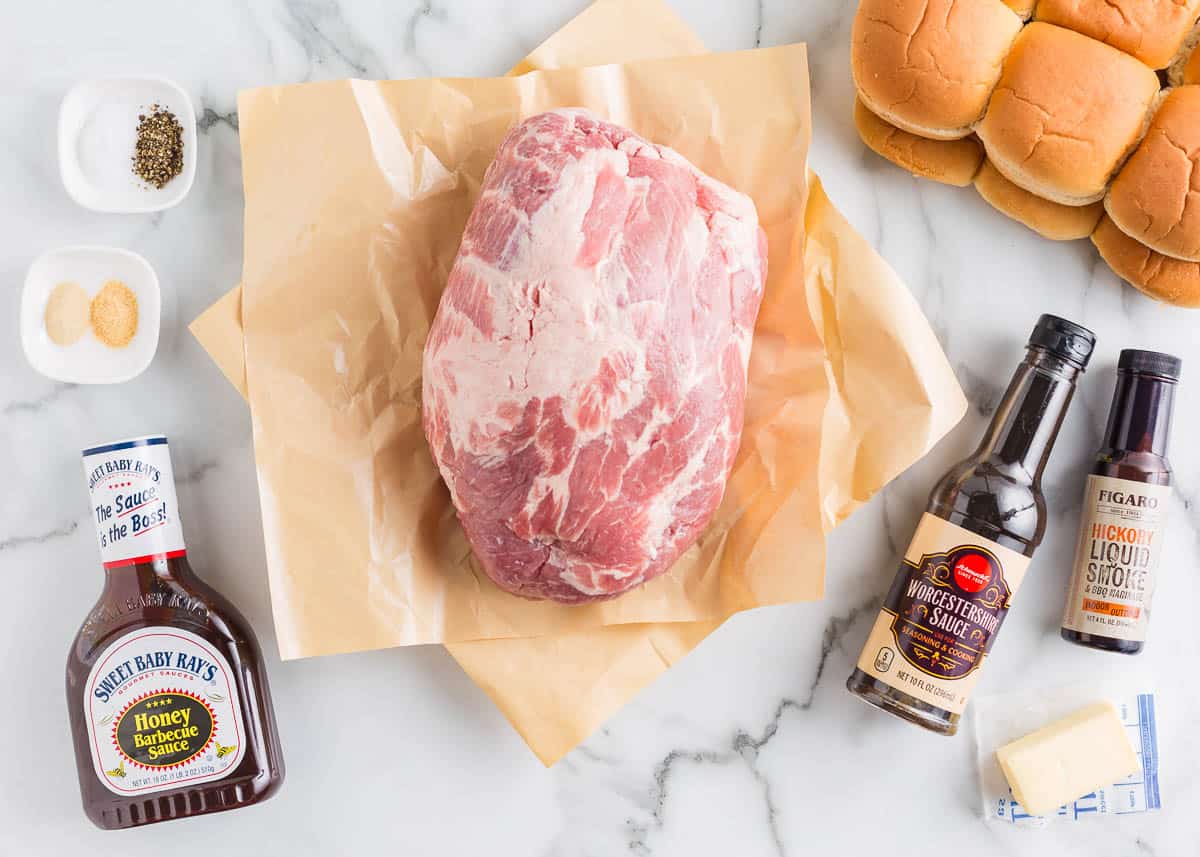 Pork sliders ingredients.