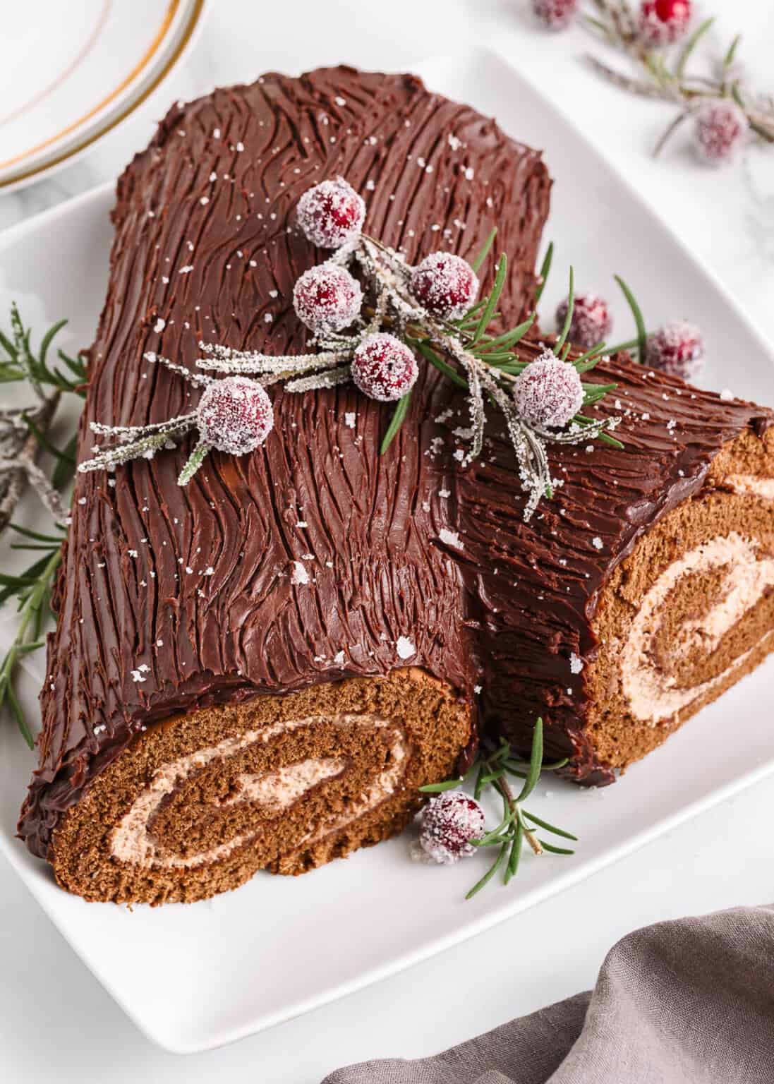 Yule Log Cake (Bûche de Noël) - I Heart Naptime