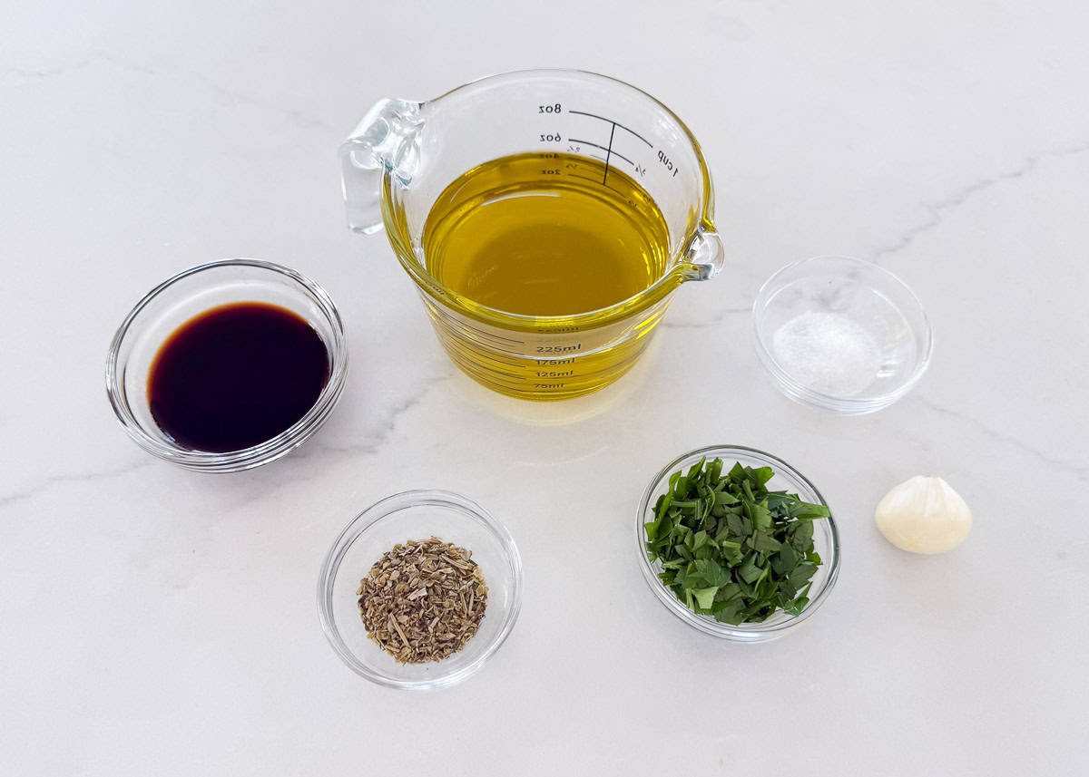 Bread dipping oil ingredients.