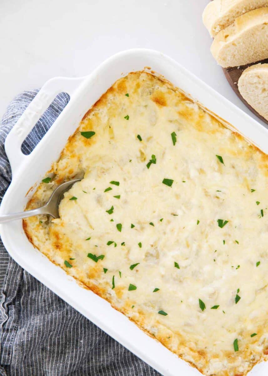 Baked artichoke dip.