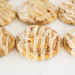 Maple cookies with icing.