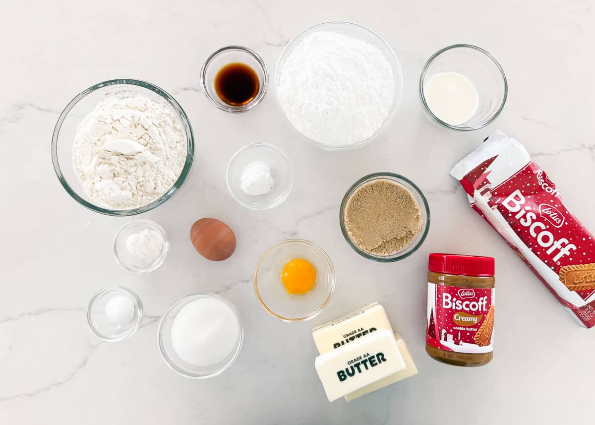 Biscoff cookie ingredients.