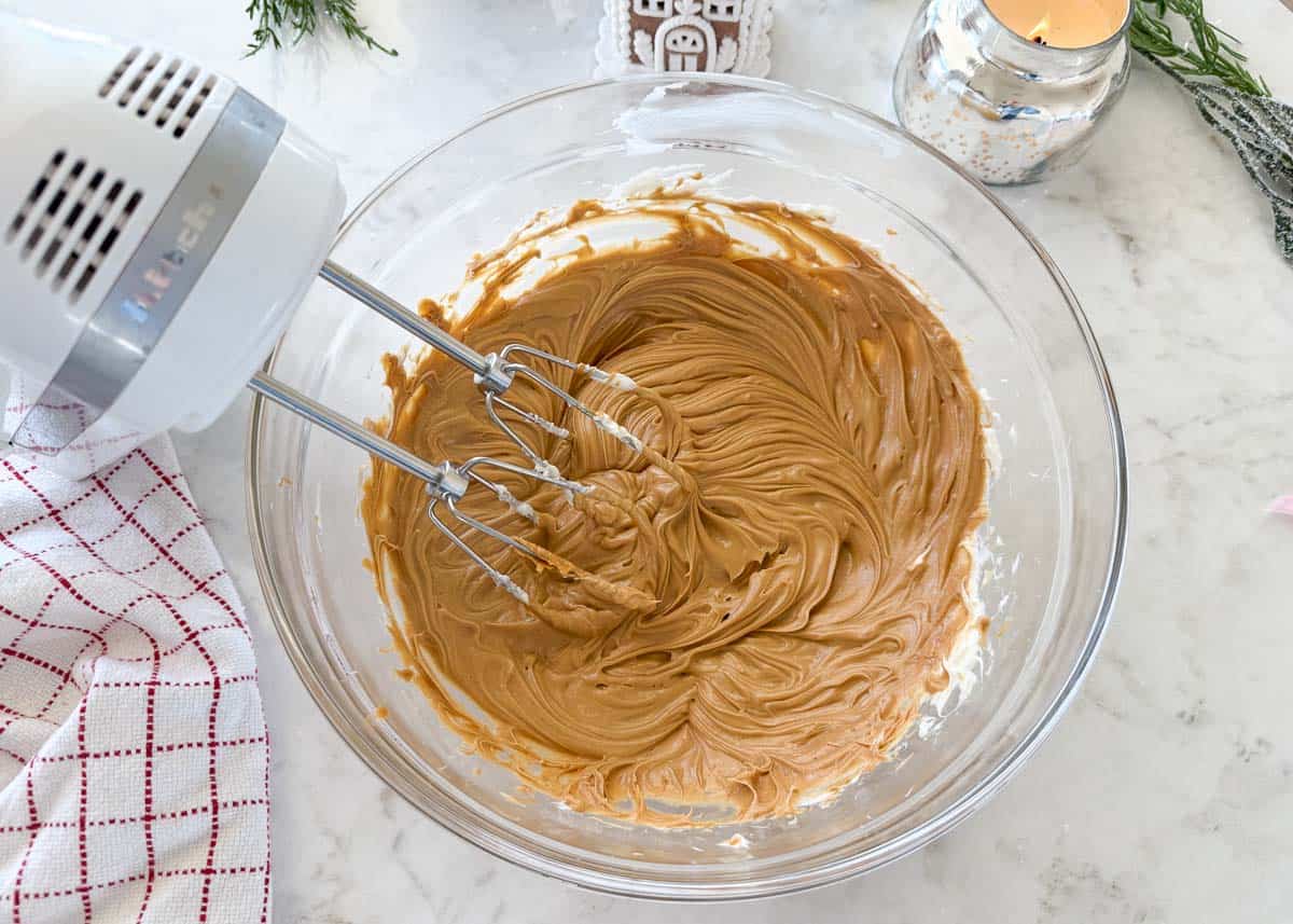 Showing how to make biscoff cookies.