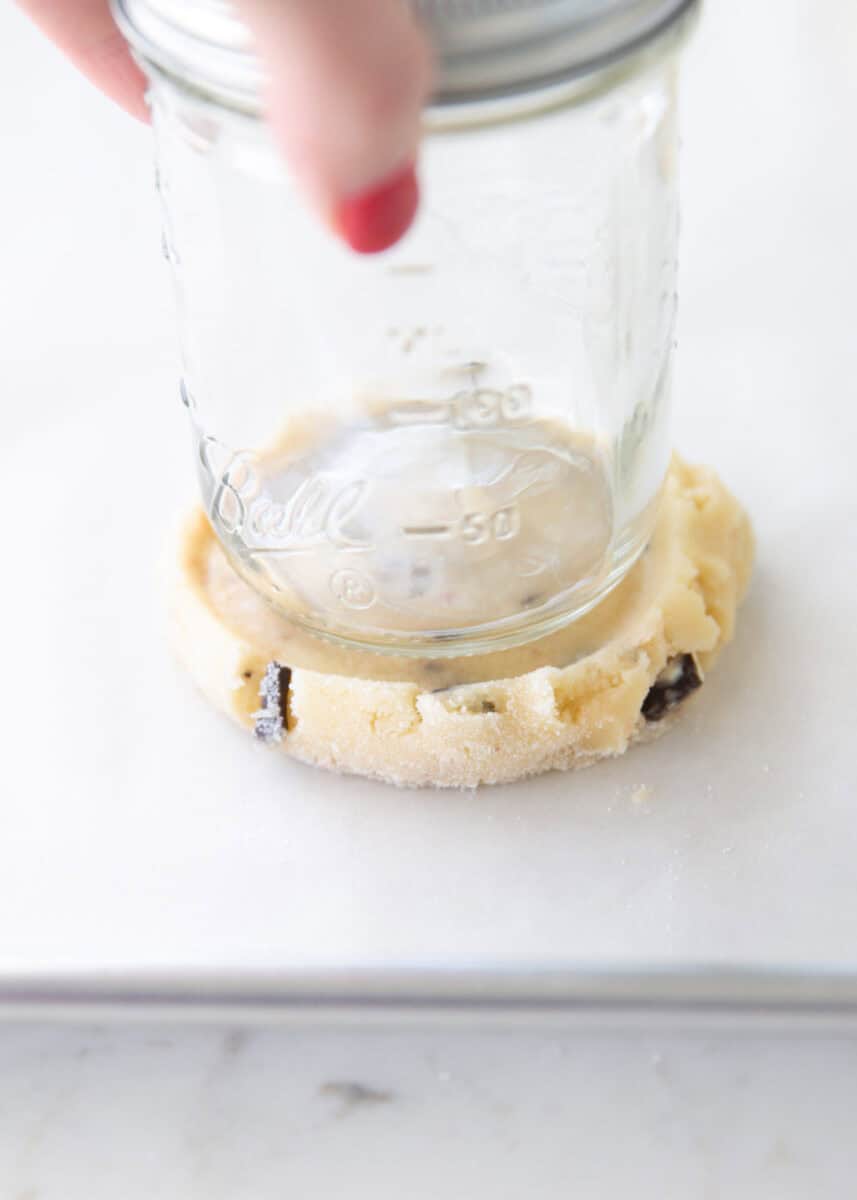 Showing how to make peppermint sugar cookies.
