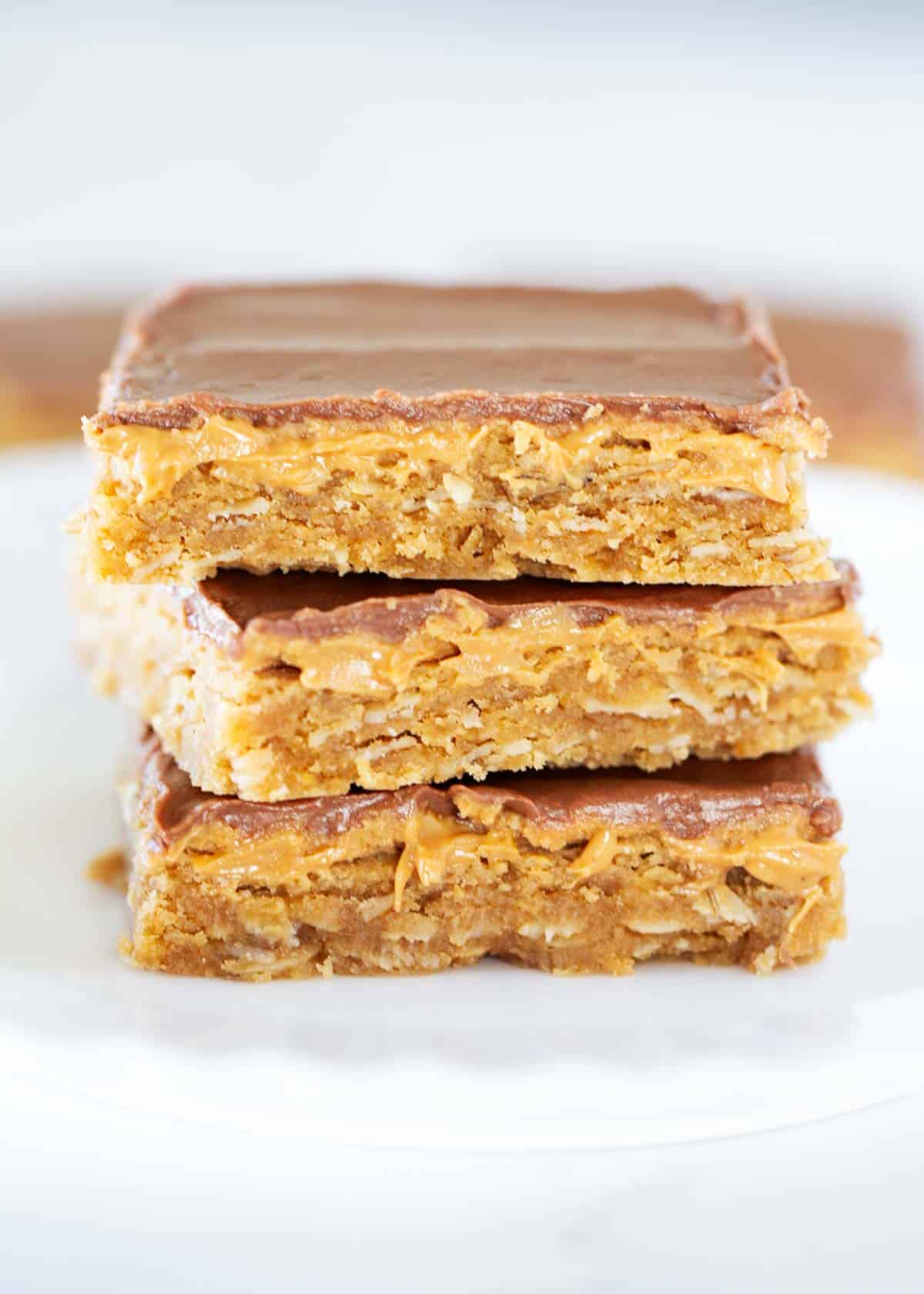 Stacked lunch lady bars.