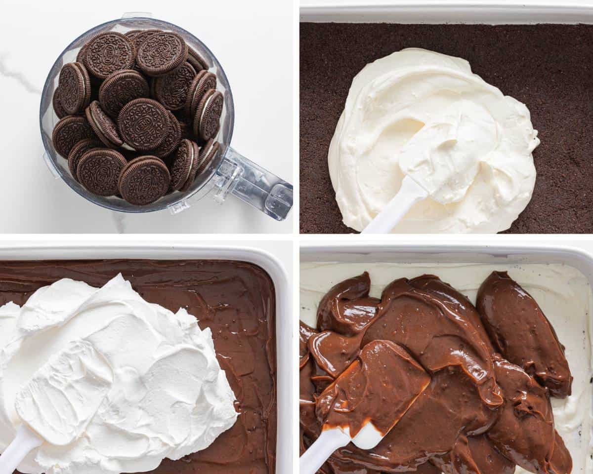 Showing how to make Easter dirt cake.