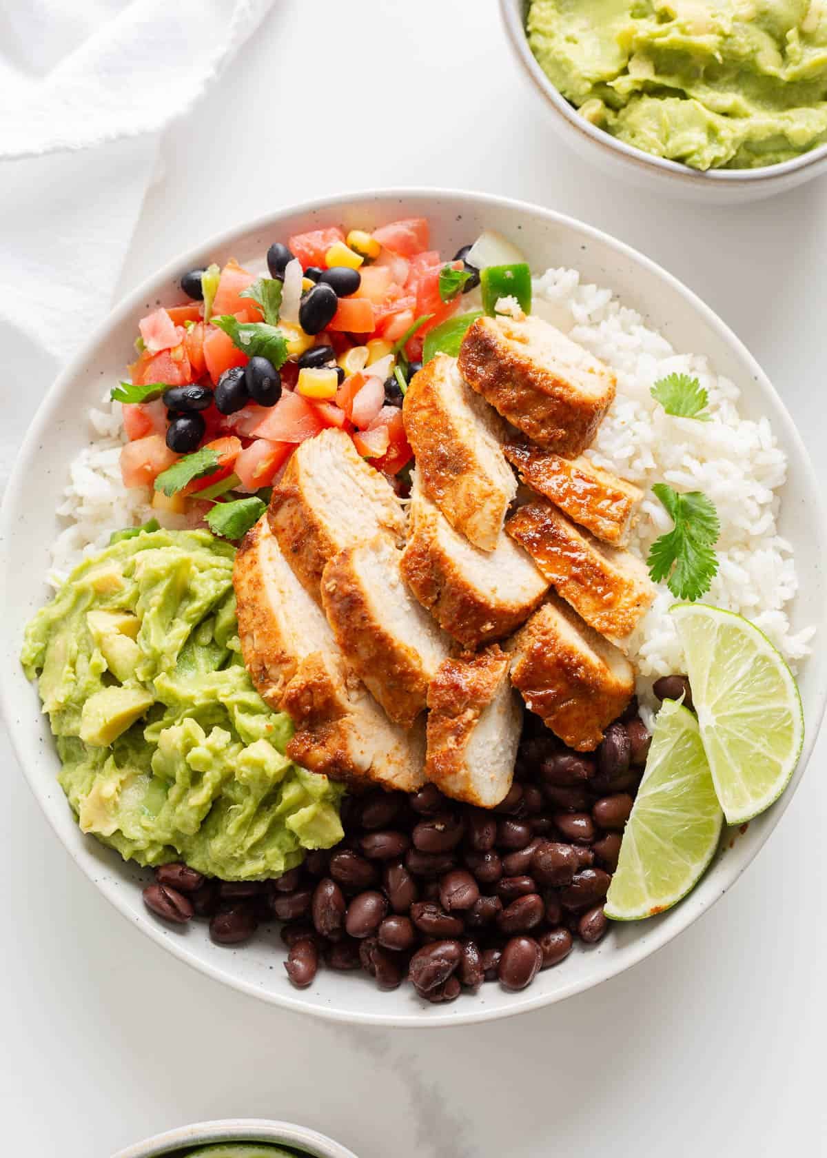 Chipotle chicken burrito bowl.