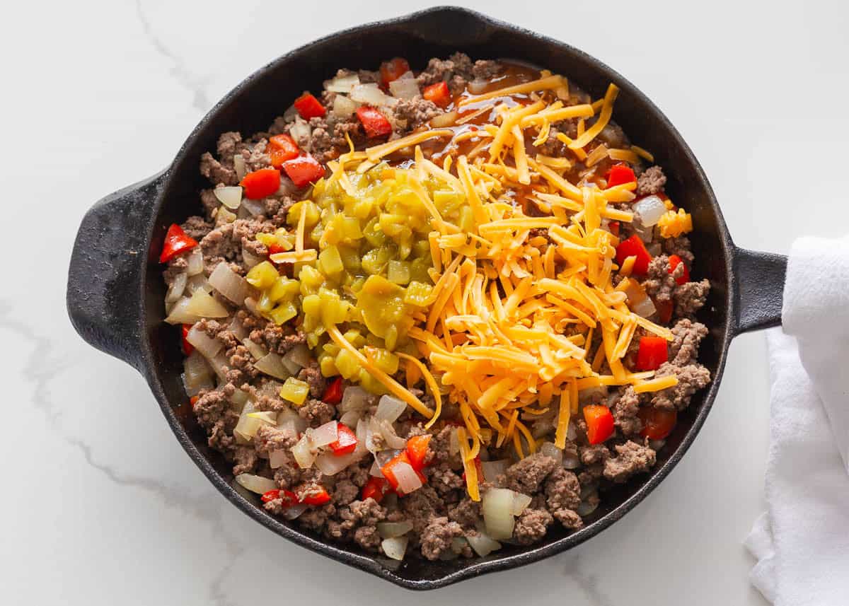 Showing how to make tamale pie.