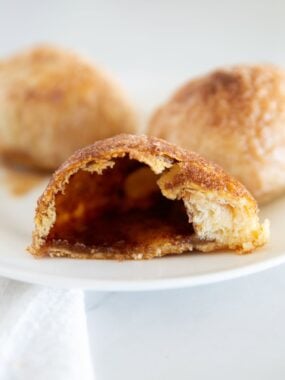 Resurrection rolls open on a plate.