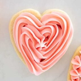 Valentine sugar cookies.