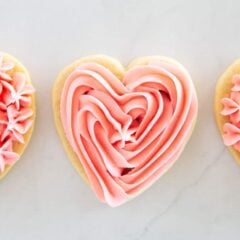 Valentine sugar cookies.