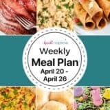 A recipe photo collage for I Heart Naptime weekly meal plan.