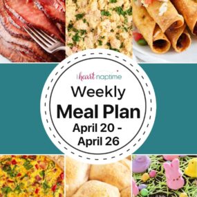 A recipe photo collage for I Heart Naptime weekly meal plan.