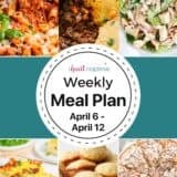 Recipe photo collage for a weekly meal plan for I Heart Naptime.