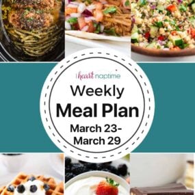A photo collage or recipes for I Heart Naptime meal plan.
