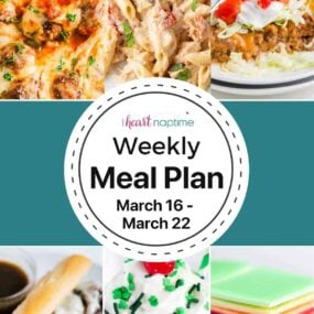 Recipe photo collage for I Heart Naptime meal plan.