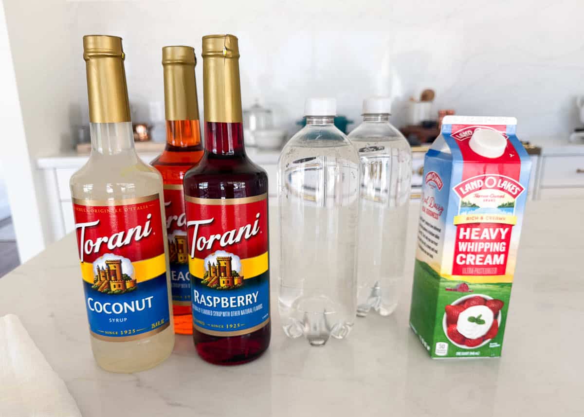 Italian soda ingredients.