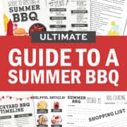 Showing printables included with a summer guide to a BBQ.