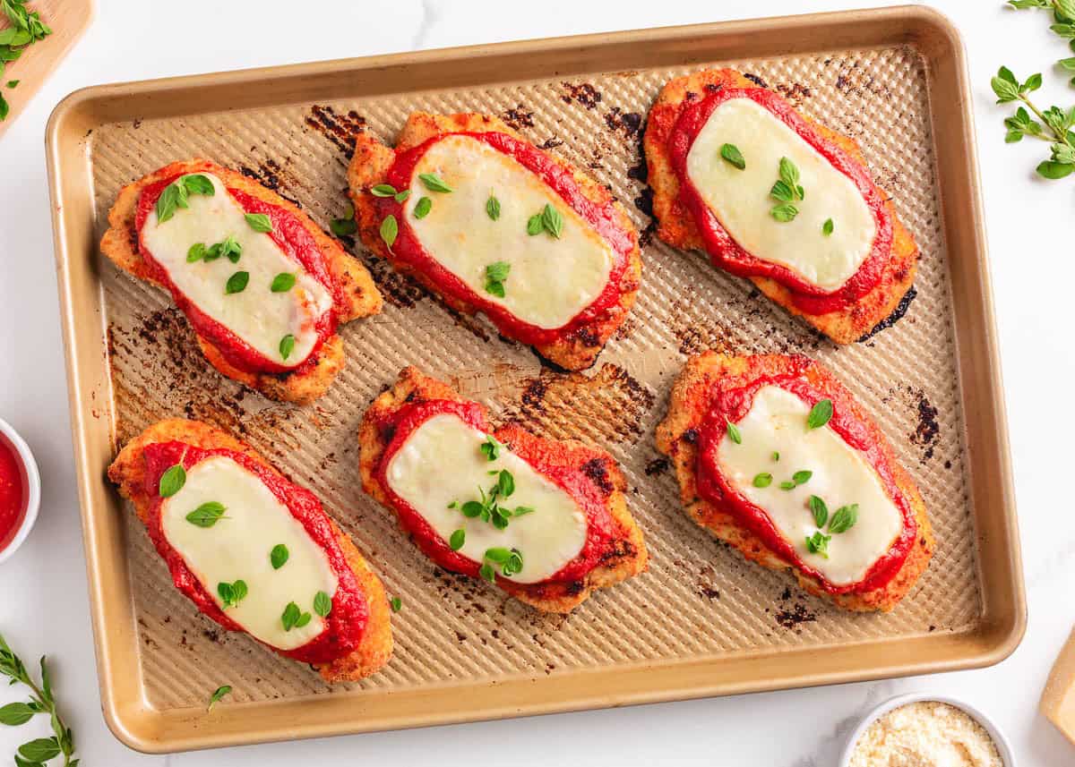 Baked chicken parmesan recipe.