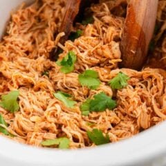 Crockpot buffalo chicken.