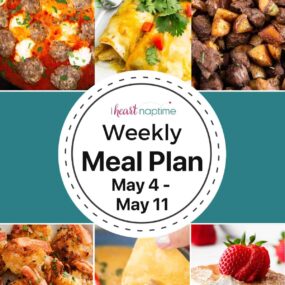 Recipe photo collage for I Heart Naptime meal plan.