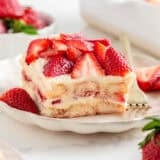 Slice of strawberry tiramusu.