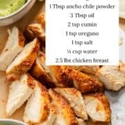Sliced copycat Chipotle chicken.