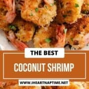 Coconut shrimp on a plate.