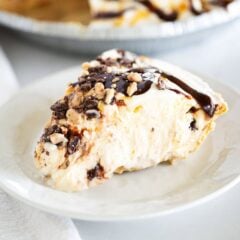 Slice of ice cream pie.